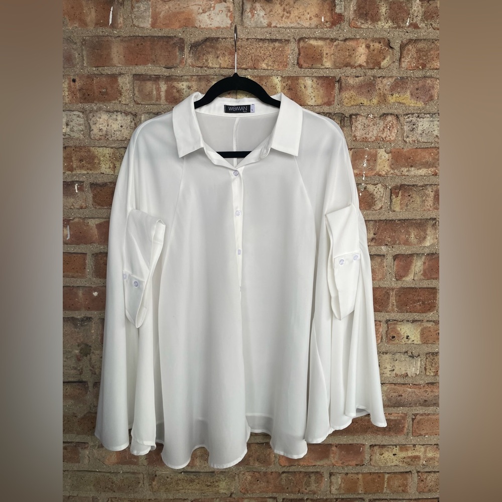SM Woman Plus Short Sleeve Oversized Swing Blouse🖤
